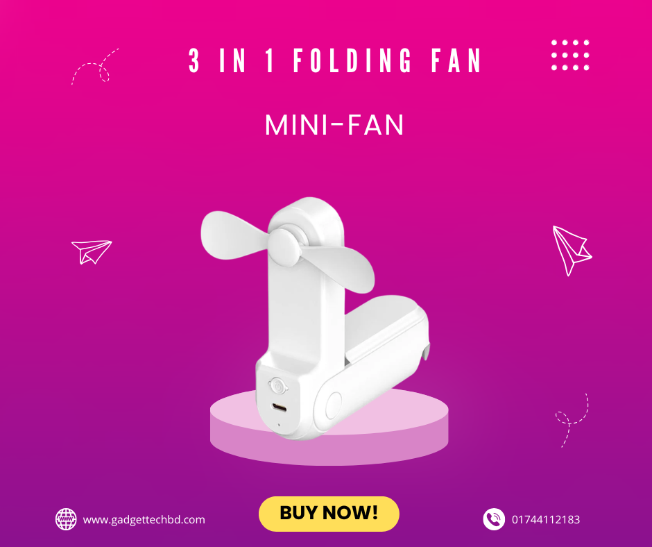Pocket Mini Quiet Charging Small Electric Fan Outdoor Portable Hand in Hand Holding Fan